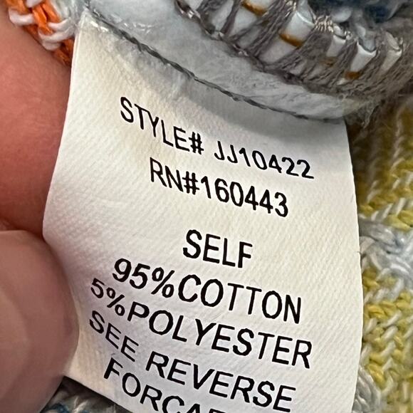 NWT J. NNA Women's Small Blue Denim W Woven Back Long Fringed Side Jean Jacket - Picture 4 of 10